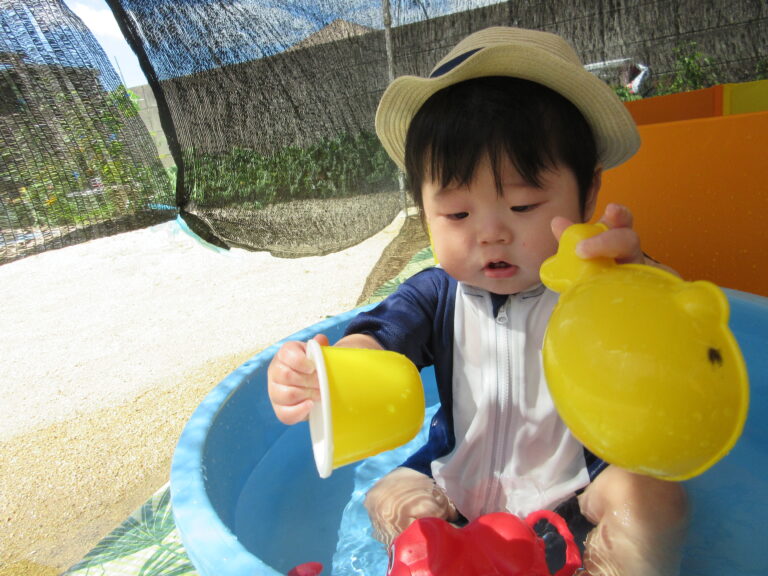 チャプチャプ水遊び✨(0歳児）